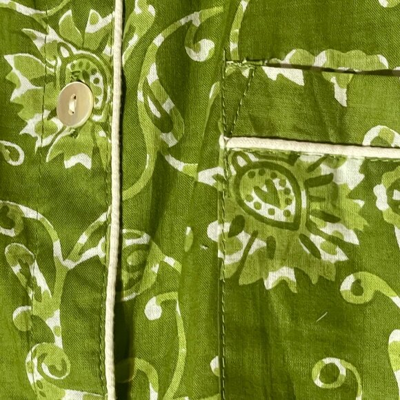 Julia Amory Husband Button Front Shirt Dress Cover Up Moss Petunia Small - Picture 6 of 6